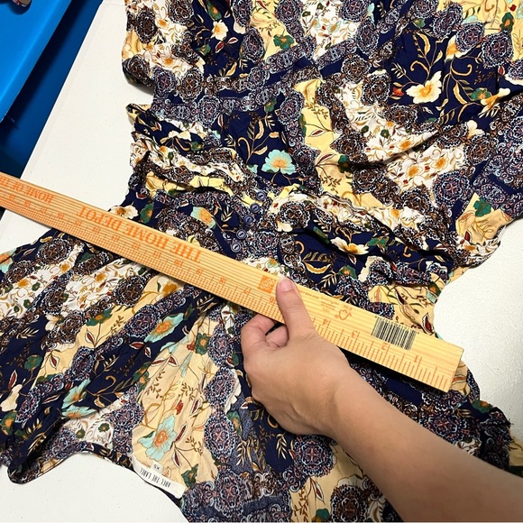 Abel the Label Gandhi Boho Flowy Floral Maxi Dress XS B2 - Picture 8 of 8